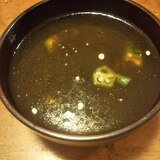 オクラともずくの中華スープ